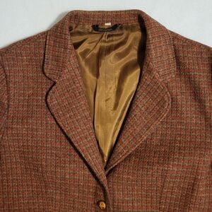 VTG 100% Wool Women's PS Herringbone Tweed Blazer Jacket Cross Country Fashions